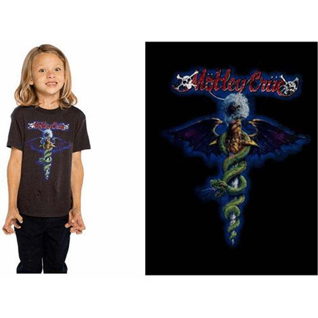 Motley Crue, Blue Dragon. Size 9-10 Years