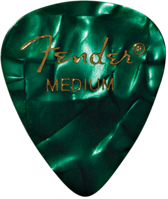 FENDER 351 PREMIUM MEDIUM GREEN MOTO PICK X 12