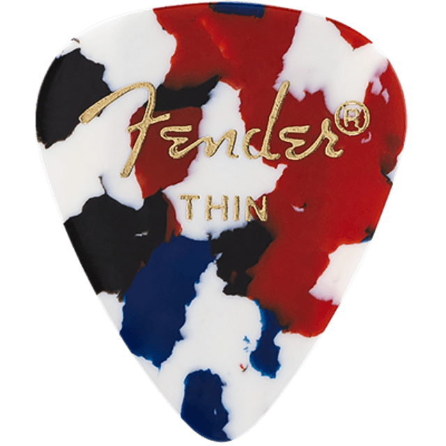 FENDER 351 CLASSIC THIN CONFETTI PICK X 12