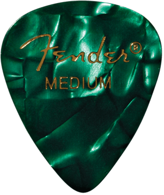 FENDER 351 PREMIUM MEDIUM GREEN MOTO PICK X 12